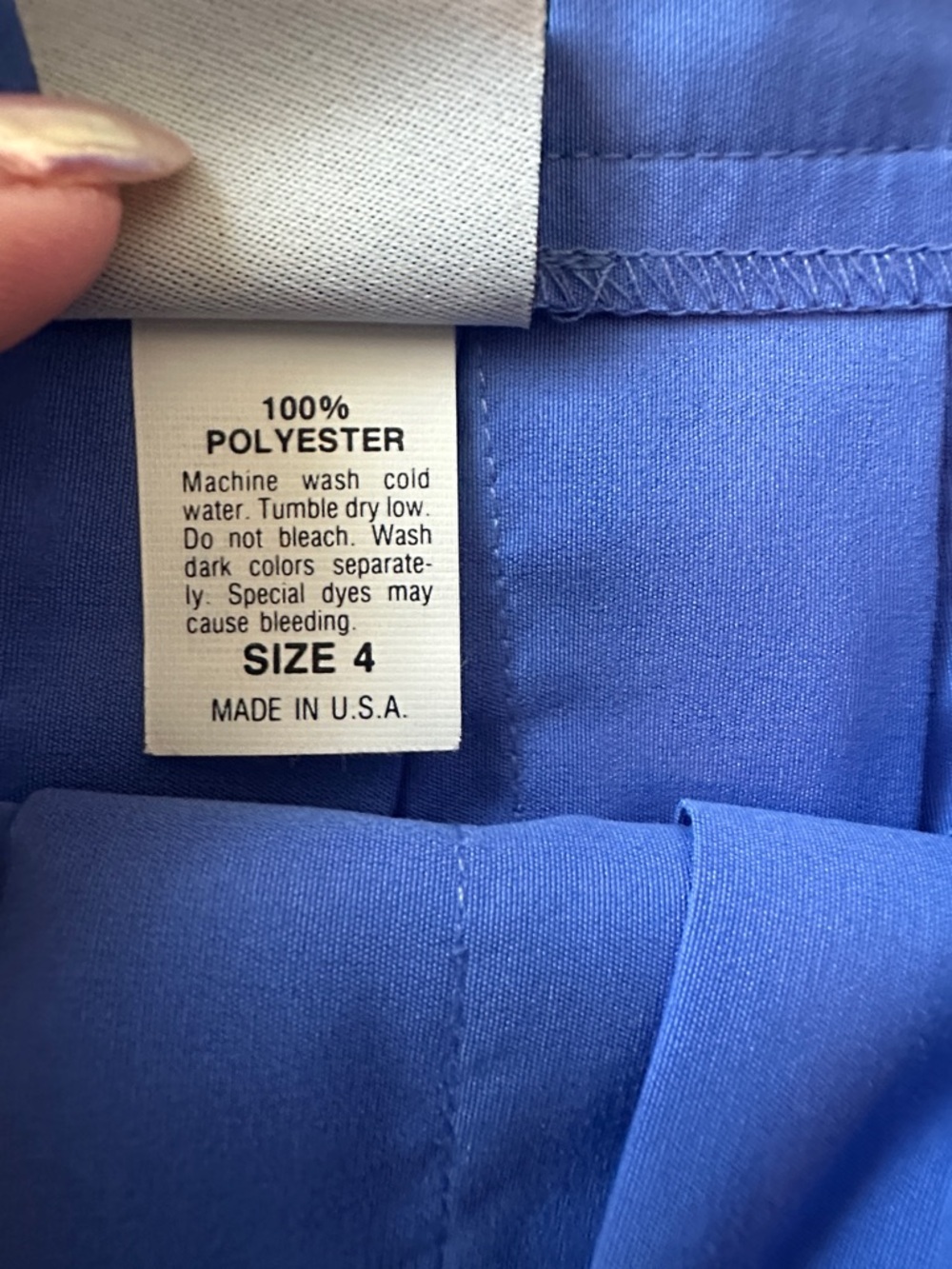 Le Coq Sportif Vintage Royal Blue SZ 4 Skater Pleated Tenniscore Skirt - Picture 6 of 6